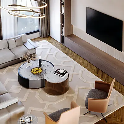 طراحی داخلی نشیمن مدرن