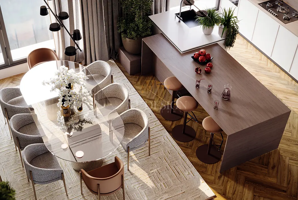 طراحی داخلی نشیمن مدرن