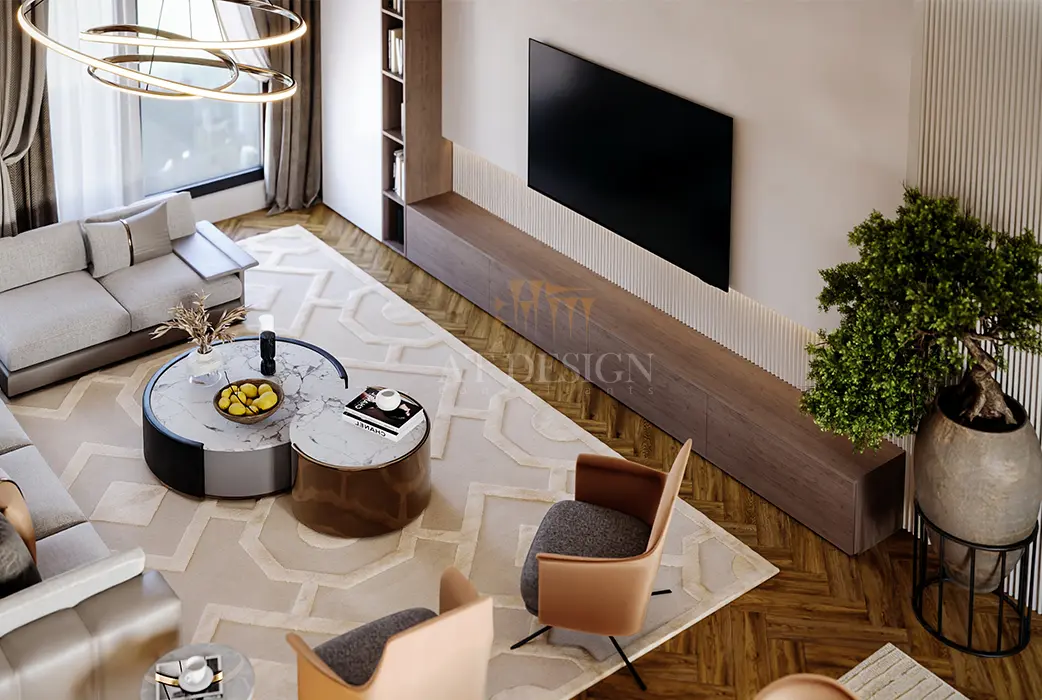 طراحی داخلی نشیمن مدرن