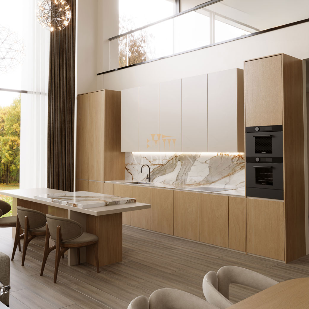 طراحی آشپزخانه دوبلکس مدرن