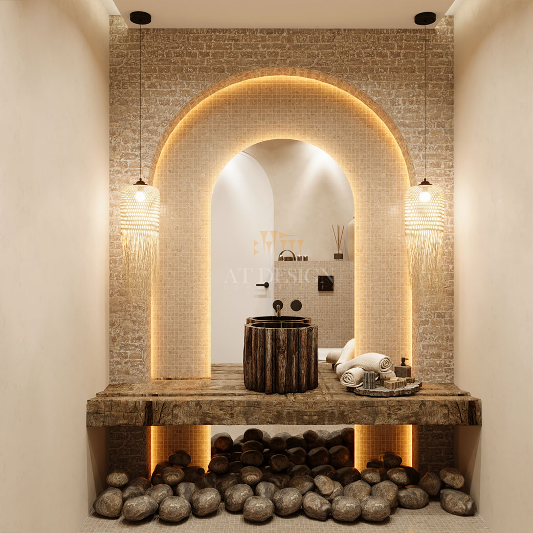 طراحی سرویس بهداشتی مدرن و روستیک