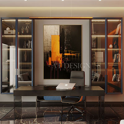 طراحی آلترناتیو دوم دفتر کار مدرن در برج فرشته