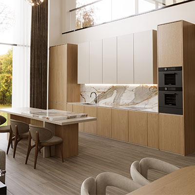 طراحی آشپزخانه دوبلکس مدرن