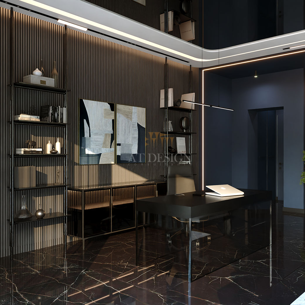 طراحی دفتر کار مدرن فرشته