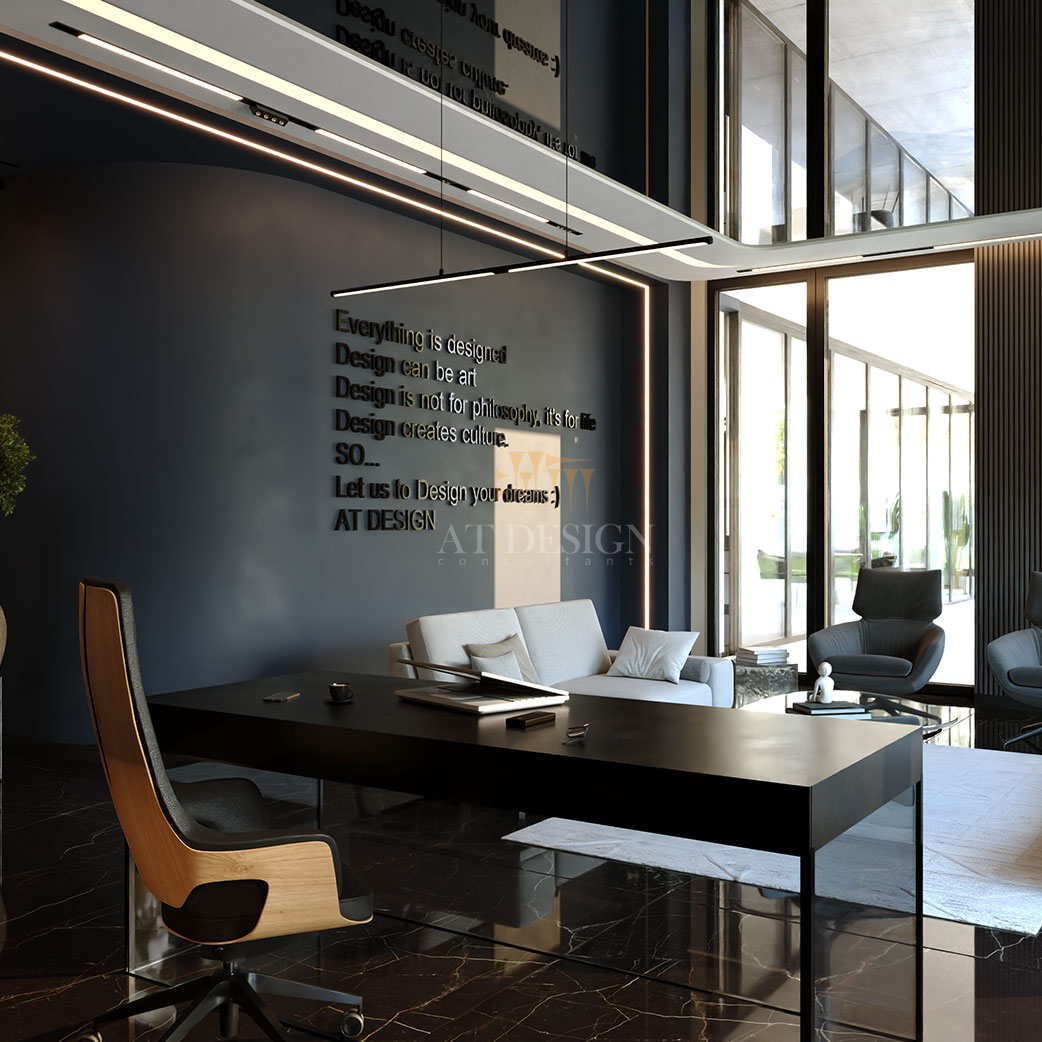 طراحی دفتر کار مدرن فرشته