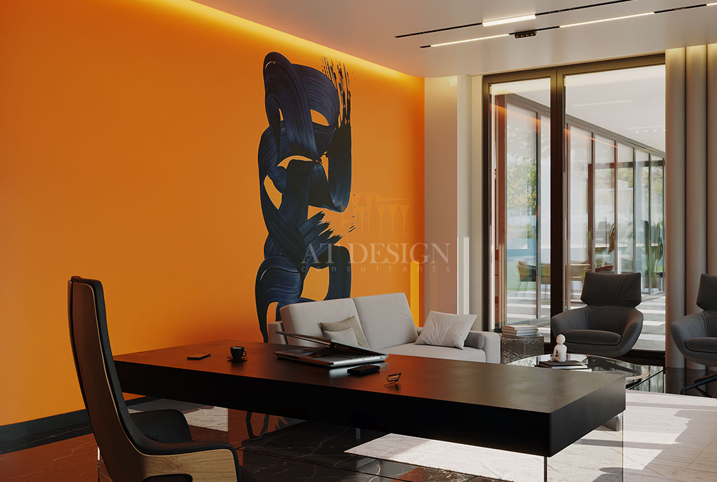 طراحی آلترناتیو دوم دفتر کار مدرن در برج فرشته