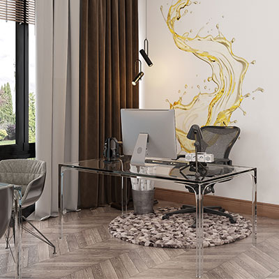 طراحی هوم آفیس در کارخانه روغن موتور قزوین