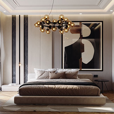 طراحی داخلی اتاق خواب لوکس