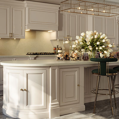 طراحی آشپزخانه لوکس؛ تلفیق ظرافت کلاسیک و جزئیات معاصر