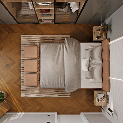 طراحی داخلی اتاق خواب مدرن مینیمال