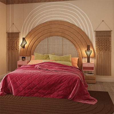 طراحی داخلی اتاق خواب گرم